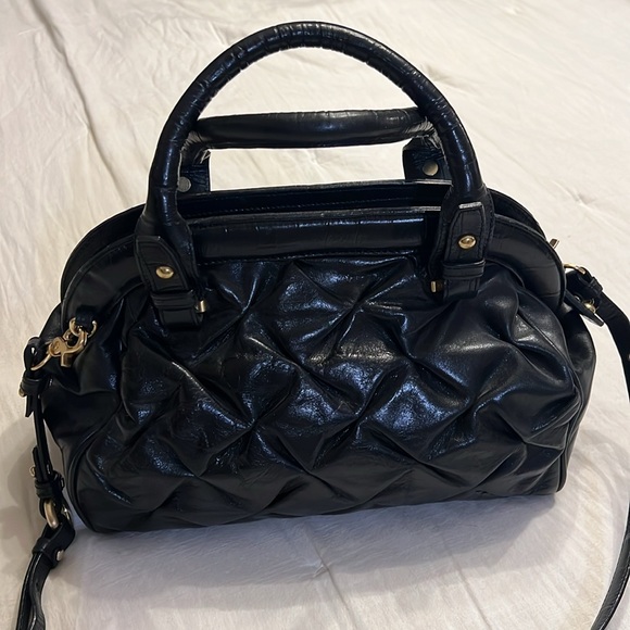 Black Brahmin quilted satchel with shoulder strap - Picture 2 of 12